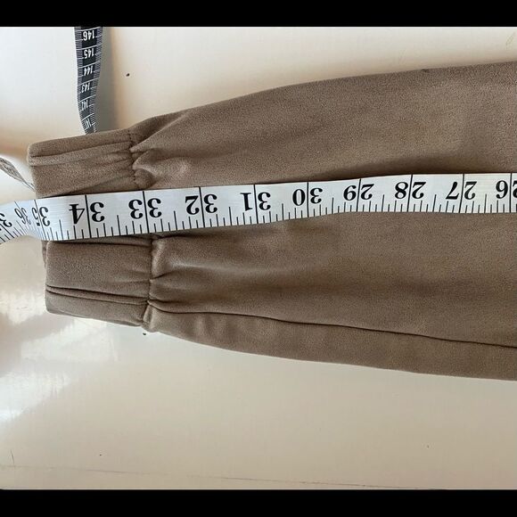 PacSun Tan Faux Suede Jogger Pants Size Small - Picture 10 of 14